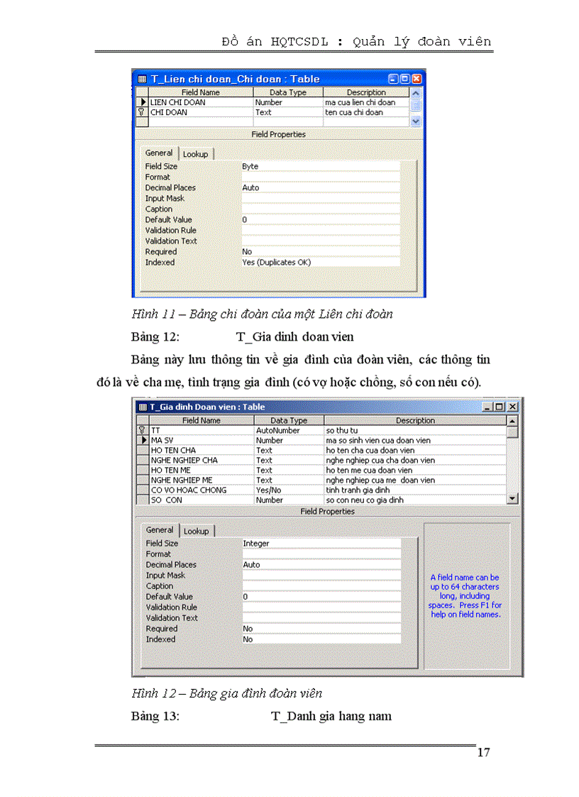 image for page Hệ quản trị cơ sở dữ liệu để quản lý đoàn viên