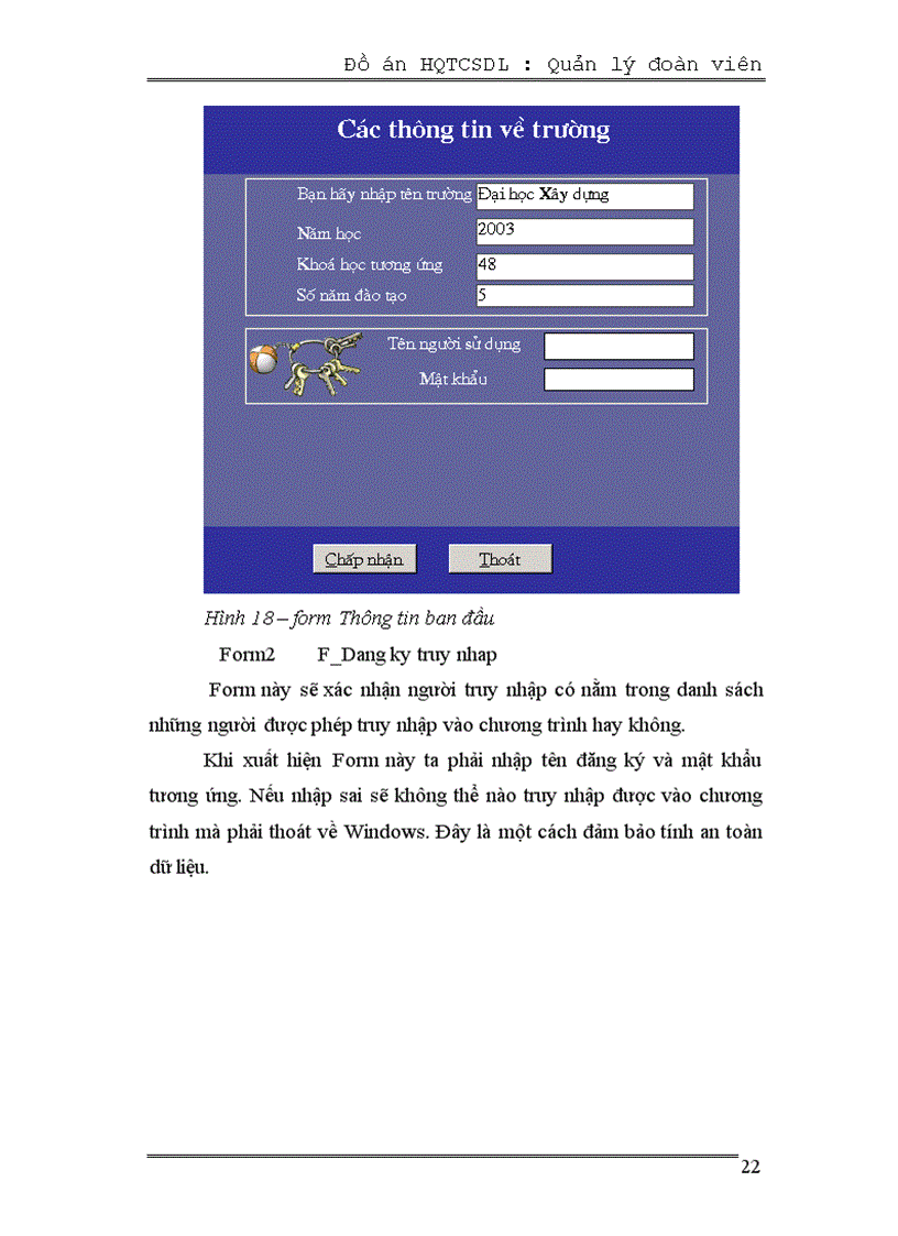 image for page Hệ quản trị cơ sở dữ liệu để quản lý đoàn viên