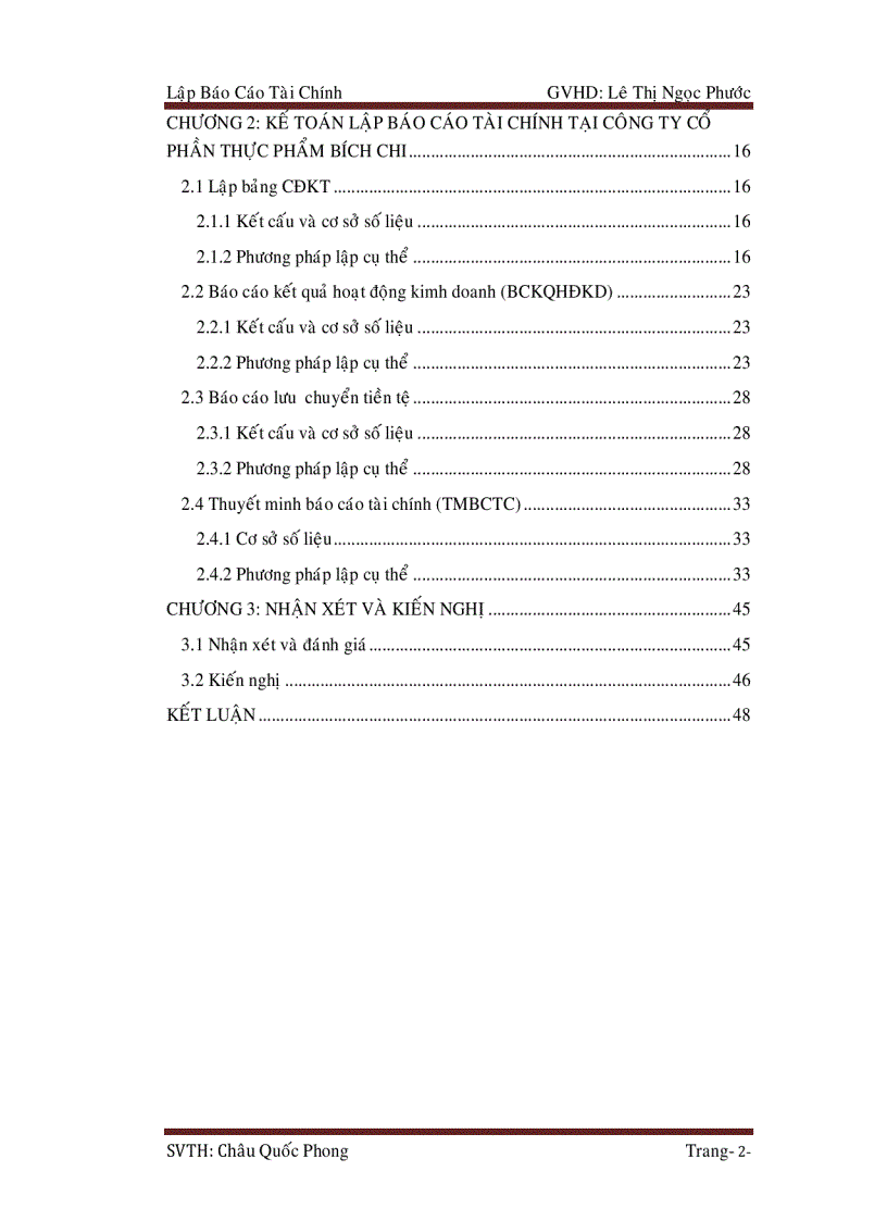 image for page Lập báo cáo tài chính tại Công ty CP Bích Chi