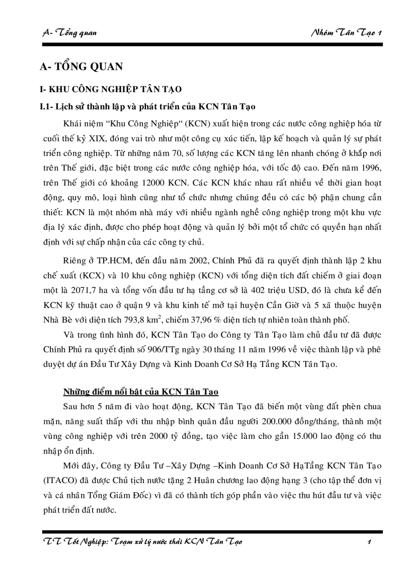 image for page Thực tập tốt nghiệp trạm xử lý nước thải khu Công nghiệp Tân Tạo