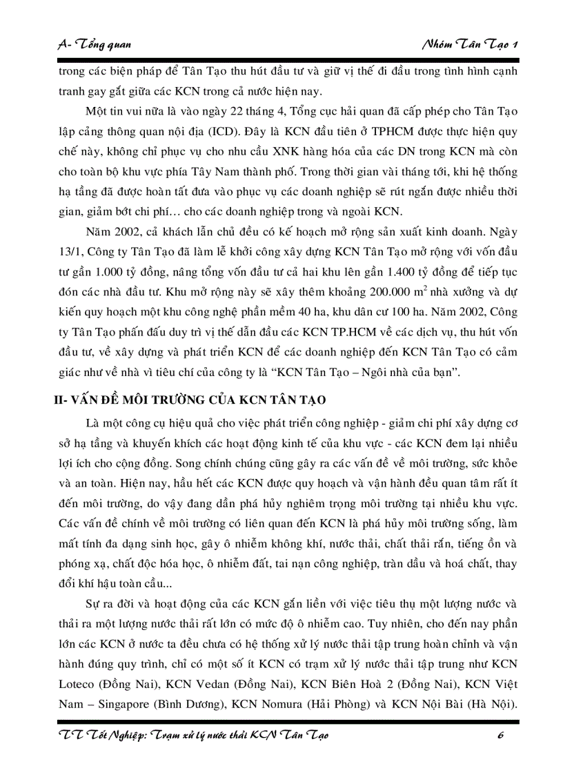 image for page Thực tập tốt nghiệp trạm xử lý nước thải khu Công nghiệp Tân Tạo