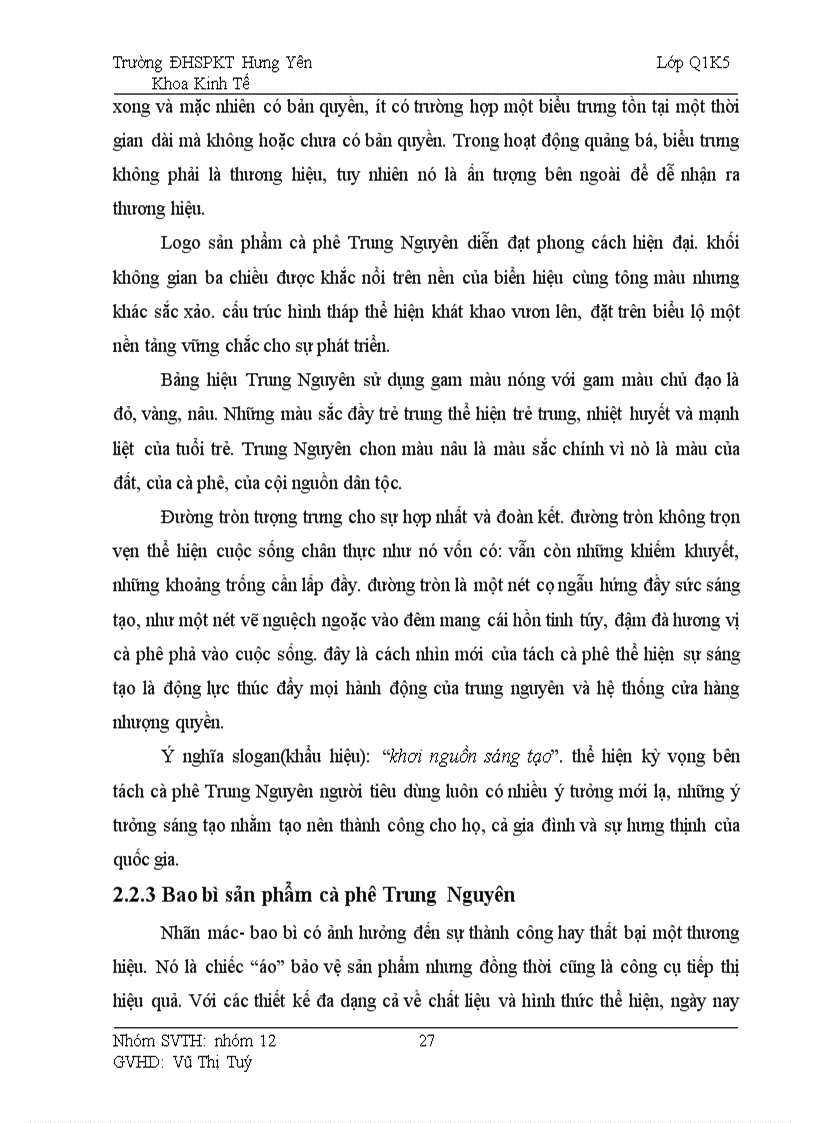 image for page Chiến lược sản phẩm của Cà phê Trung Nguyên