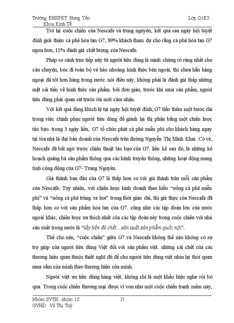 image for page Chiến lược sản phẩm của Cà phê Trung Nguyên