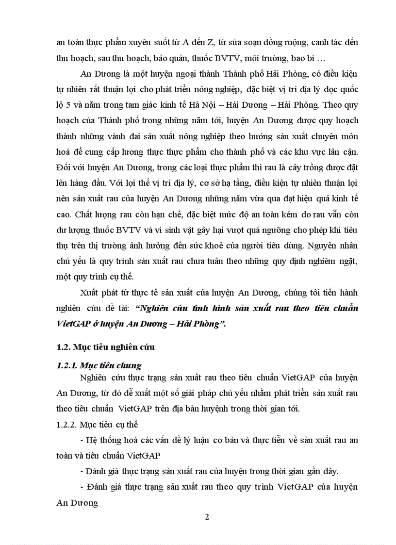 image for page Nghiên cứu tình hình sản xuất rau theo tiêu chuẩn VietGAP ở huyện An Dương Hải Phòng