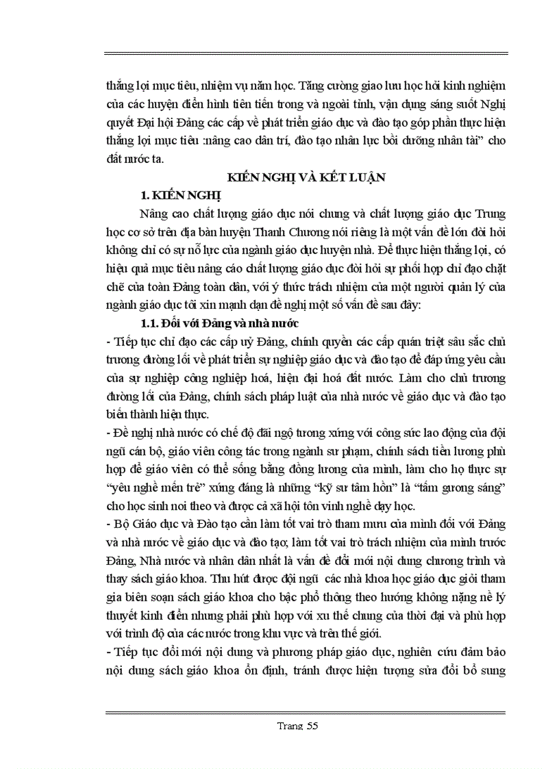 image for page Nâng cao chất lượng giáo dục Trung học cơ sở trên địa bàn huyện Thanh Chương trong tình hình hiện nay