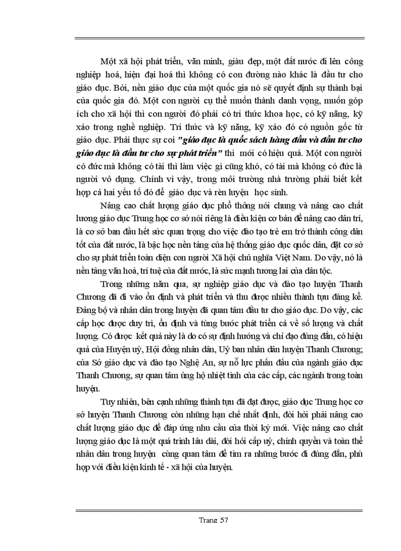 image for page Nâng cao chất lượng giáo dục Trung học cơ sở trên địa bàn huyện Thanh Chương trong tình hình hiện nay