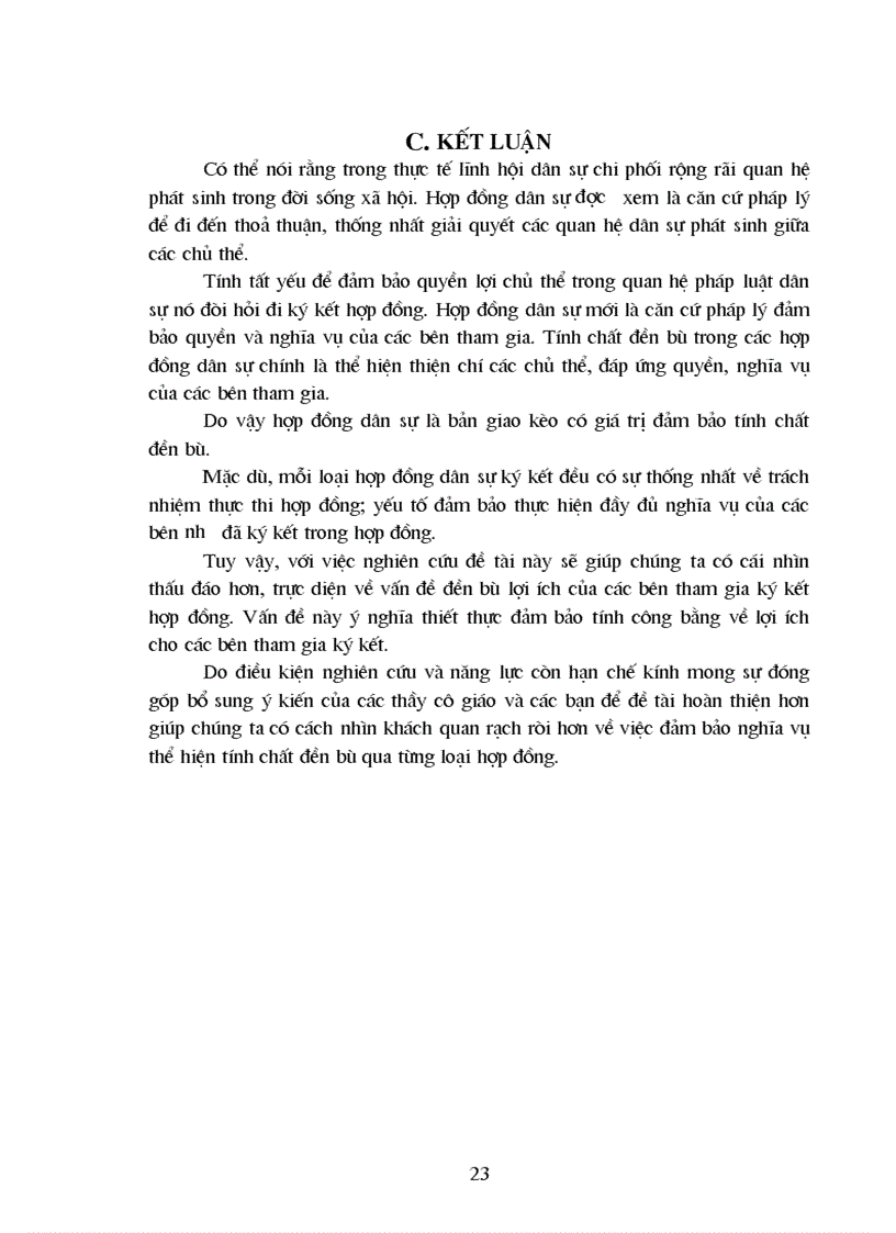 image for page Tính chất đền bù trong hợp đồng dân sự cơ sở lý luận và thực tiẽn