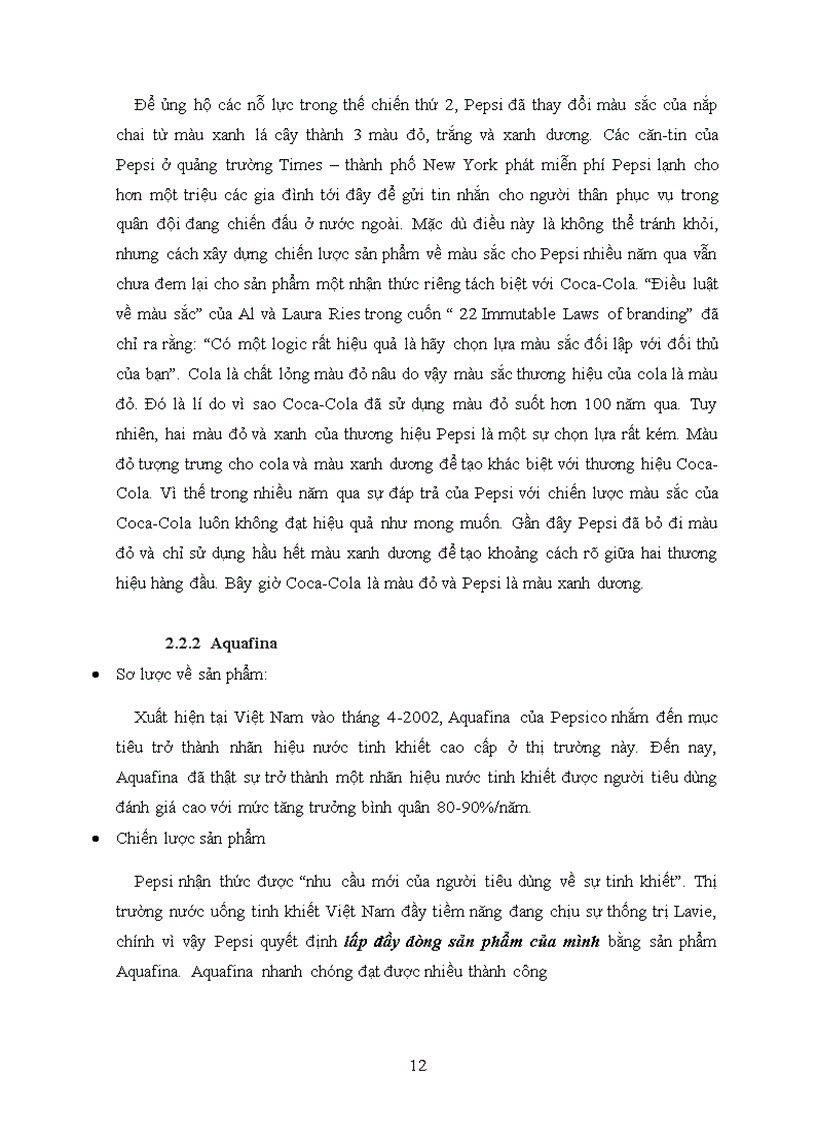 image for page Chiến lược sản phẩm của pepsico việt nam