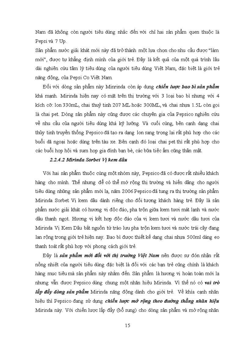 image for page Chiến lược sản phẩm của pepsico việt nam