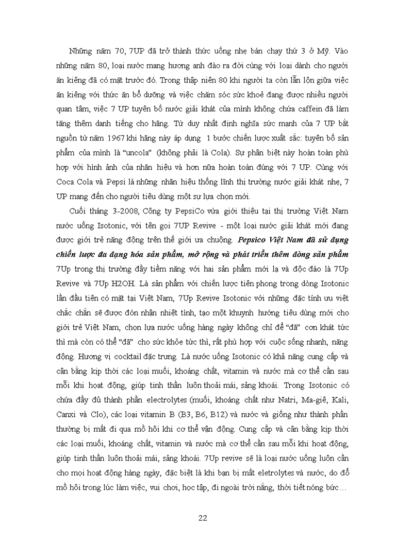 image for page Chiến lược sản phẩm của pepsico việt nam