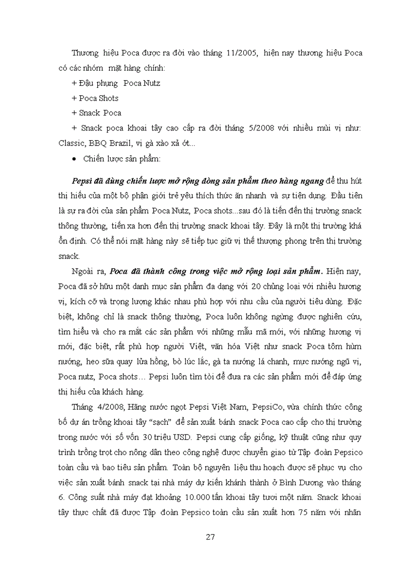 image for page Chiến lược sản phẩm của pepsico việt nam
