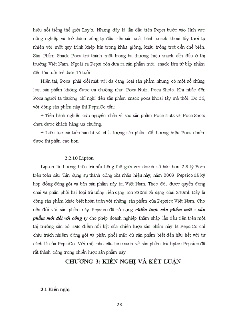 image for page Chiến lược sản phẩm của pepsico việt nam