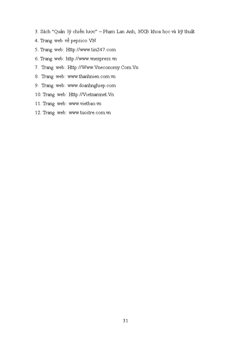 image for page Chiến lược sản phẩm của pepsico việt nam