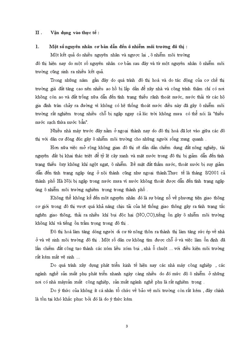 image for page Ônhiễm môi trường đô thị và một số biện pháp khắc phục sự ô nhiễm môi trường đô thị