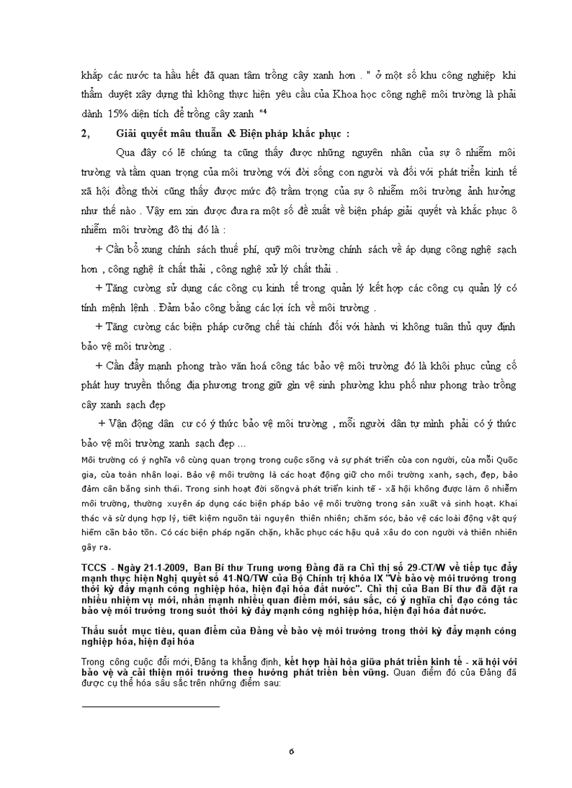 image for page Ônhiễm môi trường đô thị và một số biện pháp khắc phục sự ô nhiễm môi trường đô thị