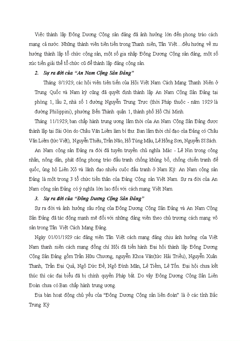 image for page Chủ đề Sự thành lập 3 tổ chức cộng sản hội nghị thành lập đảng tháng 2 năm 1930 và ý nghĩa của việc thành lập đảng