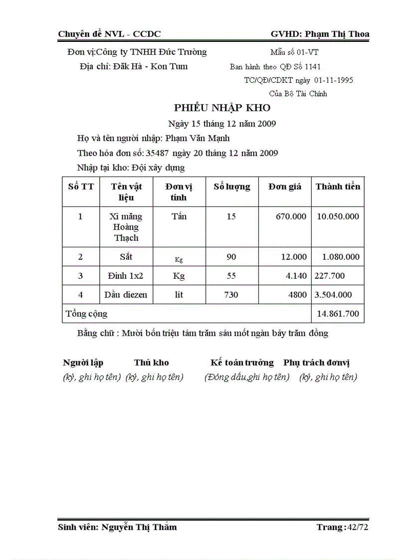 image for page Kế toán nguyên vật liệu công dụng dụng cụ trong doanh nghiệp Đức Thường