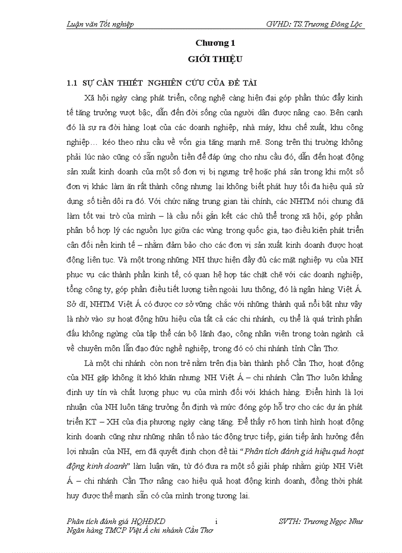 image for page Phân tích đánh giá hiệu quả hoạt động kinh doanh của ngân hàng thương mại cổ phần việt á chi nhánh cần thơ