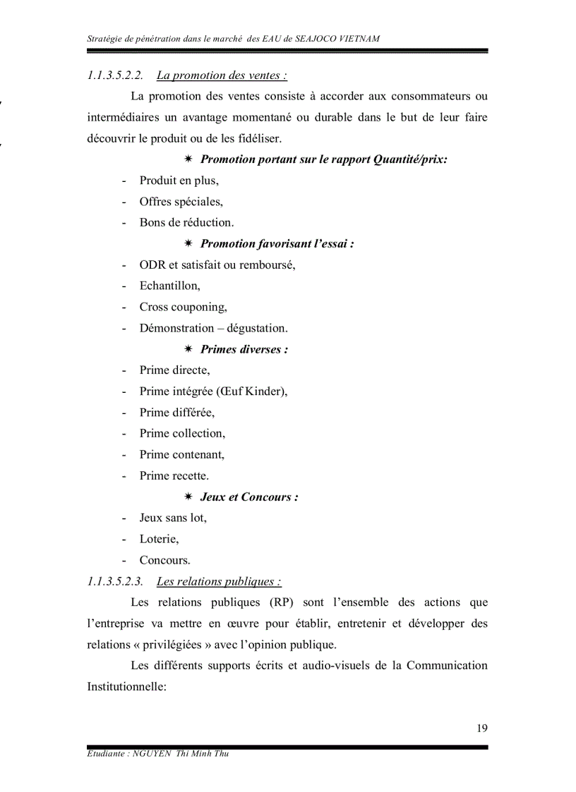 image for page Chuyên đề tiếng Pháp Stratégie de pénétration dans le marché des Émirats Arabes Unis de la société par actions des produits maritimes no 1 Seajoco Vietnam