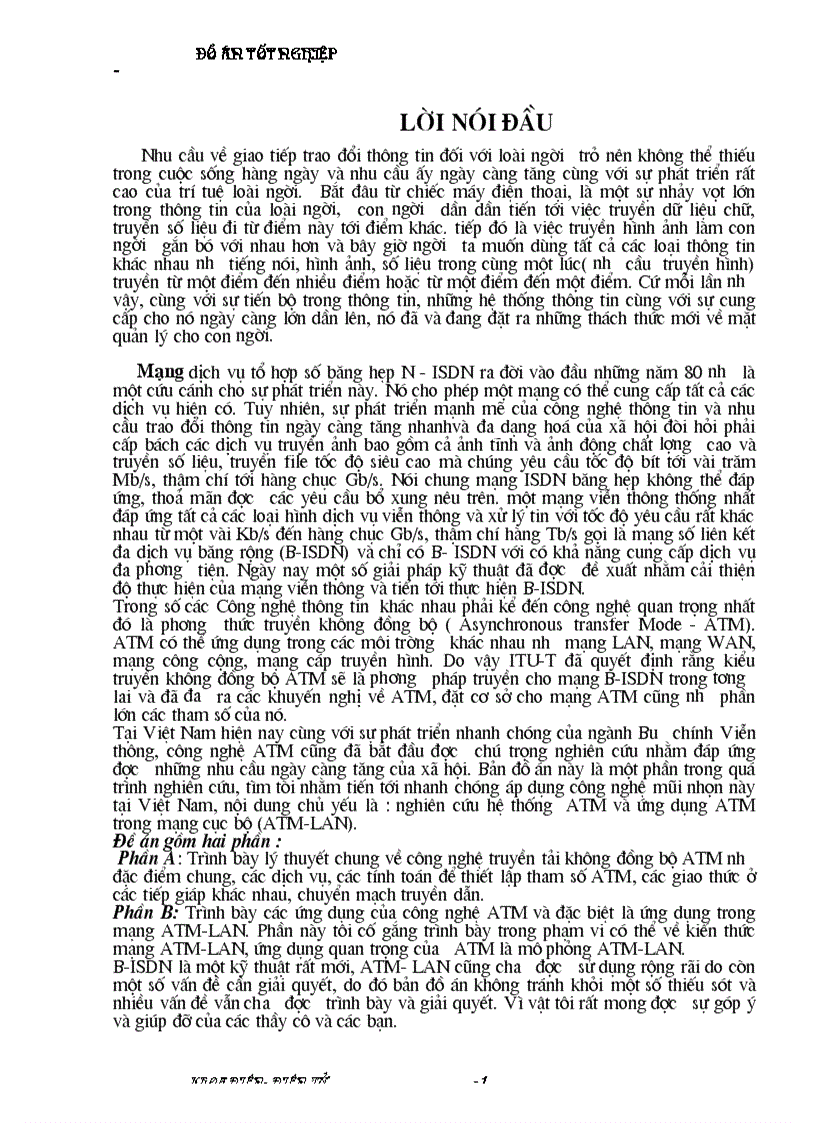 image for page Nghiên cứu hệ thống ATM ứng dụng ATM trong mạng cục bộ ATM LAN