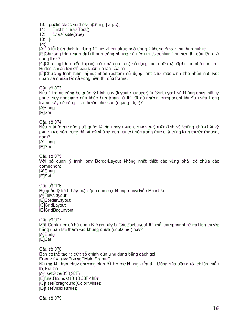 image for page Tổng Hợp Câu Hỏi Trắc Nghiệm Môn Lập Trình Mạng