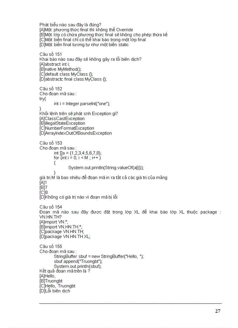 image for page Tổng Hợp Câu Hỏi Trắc Nghiệm Môn Lập Trình Mạng