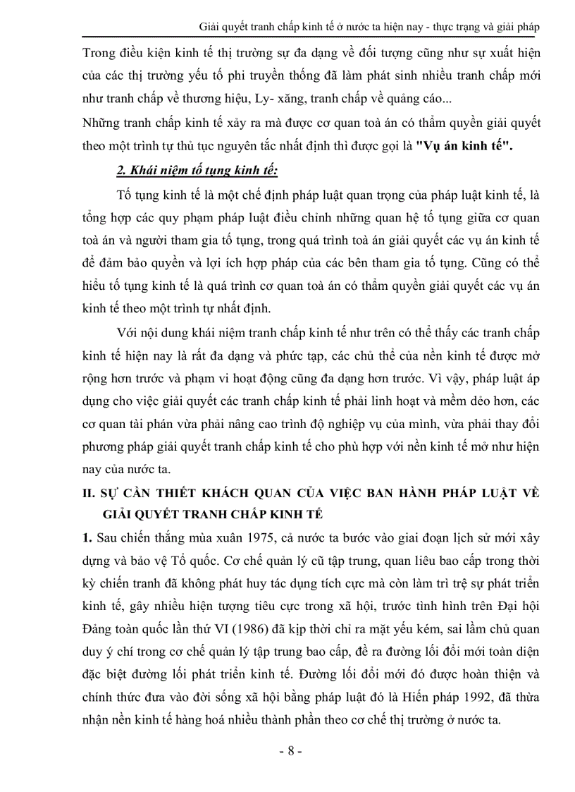 image for page Giải quyết tranh chấp kinh tế ở nước ta hiện nay thực trạng và giải pháp