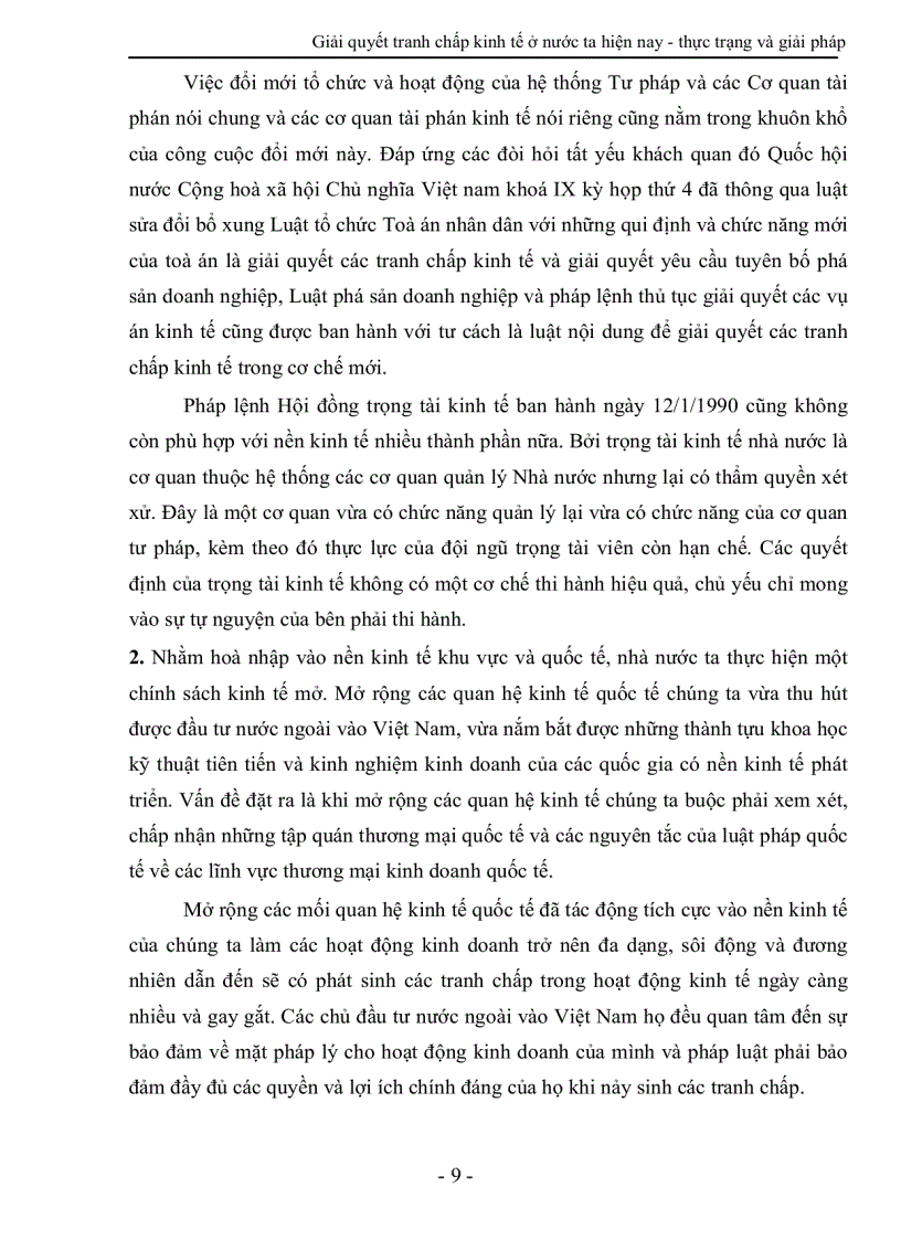 image for page Giải quyết tranh chấp kinh tế ở nước ta hiện nay thực trạng và giải pháp