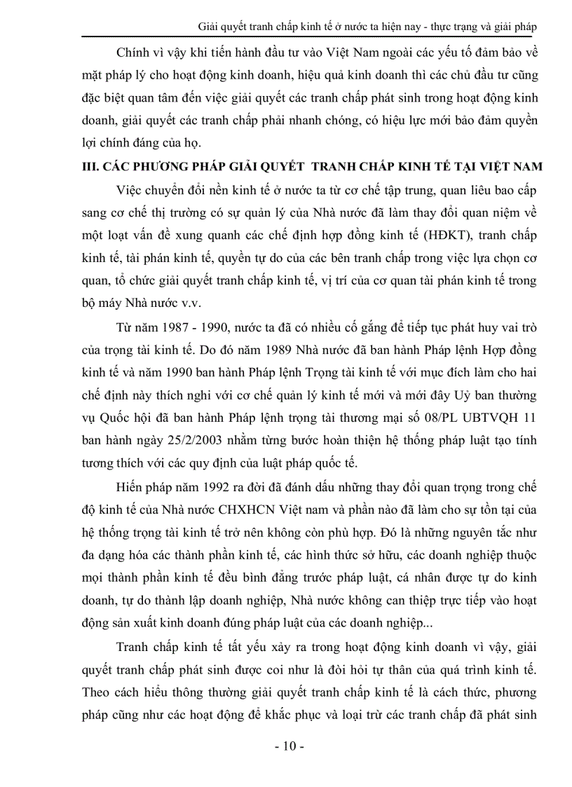 image for page Giải quyết tranh chấp kinh tế ở nước ta hiện nay thực trạng và giải pháp