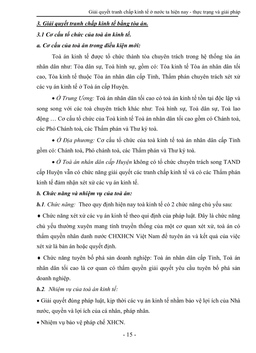 image for page Giải quyết tranh chấp kinh tế ở nước ta hiện nay thực trạng và giải pháp