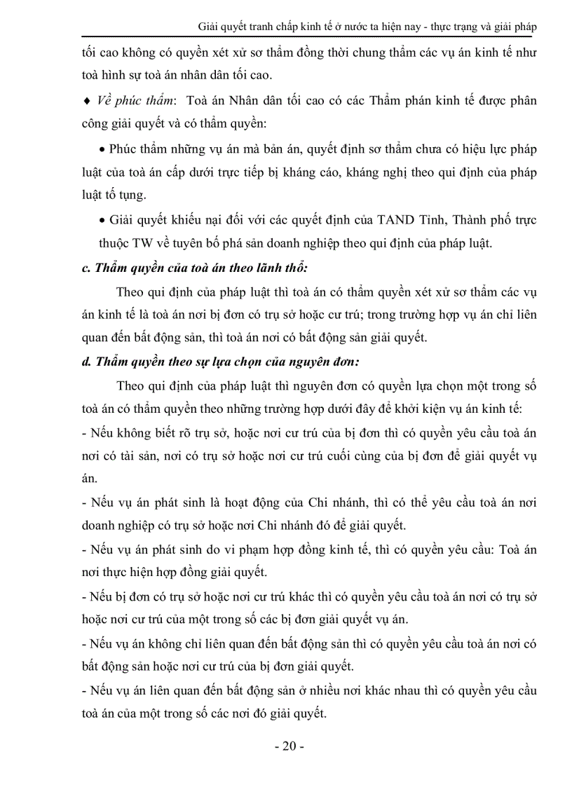 image for page Giải quyết tranh chấp kinh tế ở nước ta hiện nay thực trạng và giải pháp