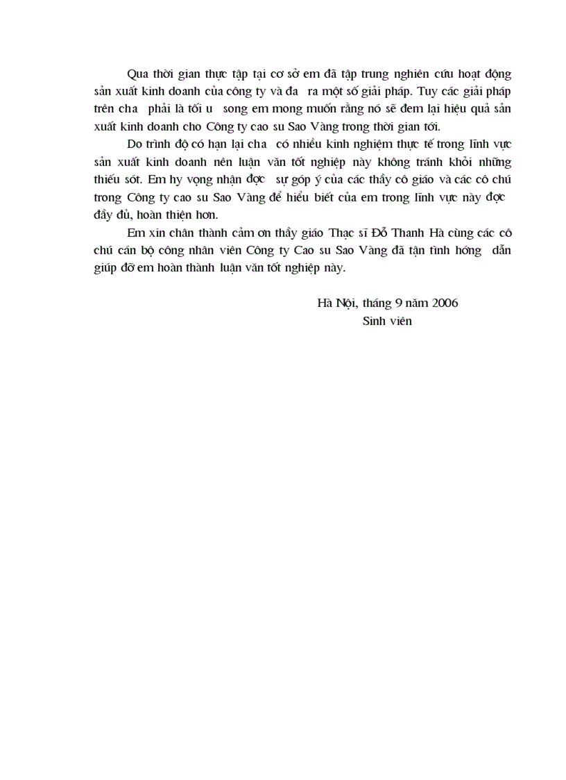 image for page Một số giải pháp nhằm nâng cao hiệu quả sản xuất kinh doanh của Công ty Cao su Sao vàng Hà Nội