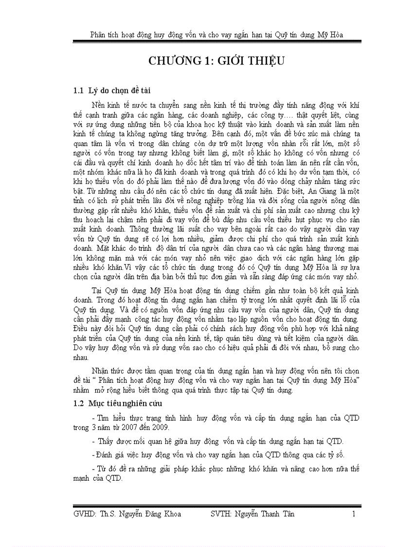image for page Phân tích hoạt động huy động vốn và cho vay ngắn hạn tại quỹ tín dụng mỹ hòa