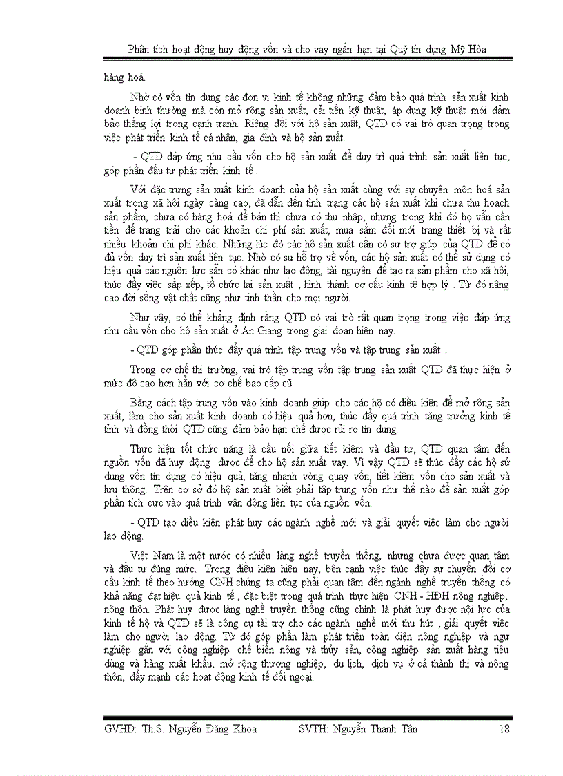 image for page Phân tích hoạt động huy động vốn và cho vay ngắn hạn tại quỹ tín dụng mỹ hòa