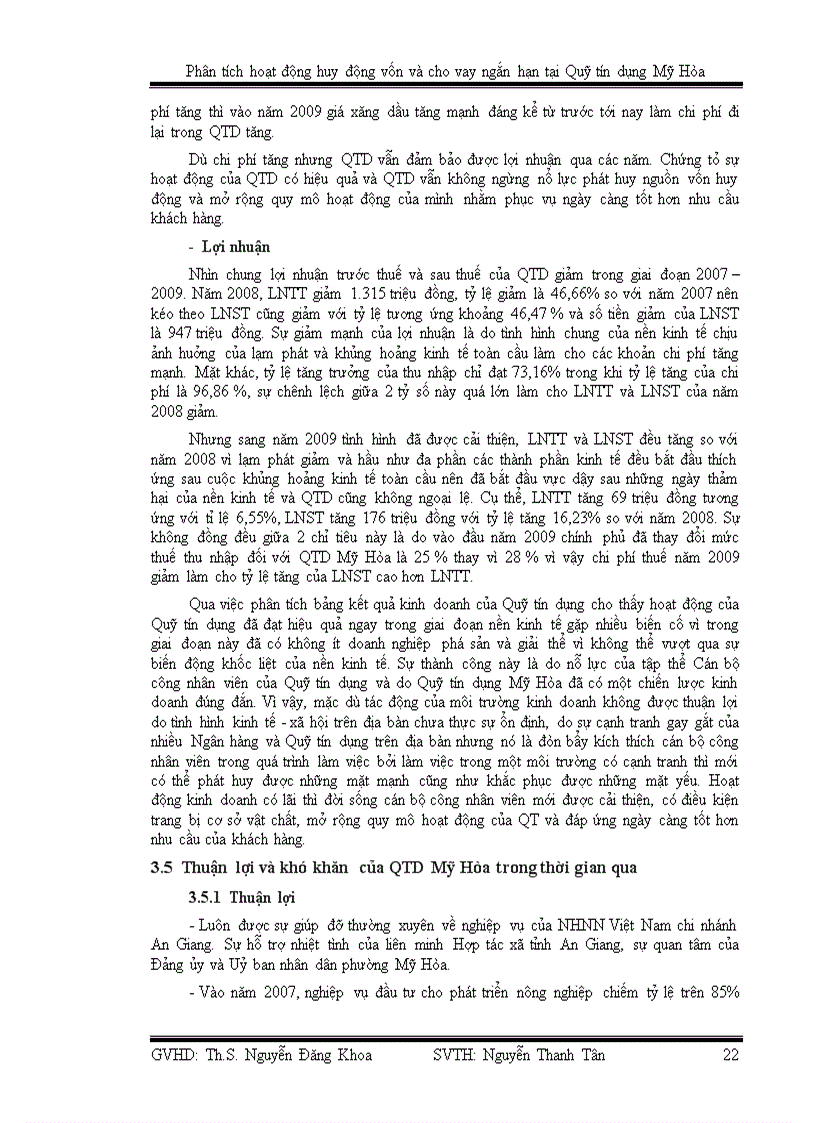 image for page Phân tích hoạt động huy động vốn và cho vay ngắn hạn tại quỹ tín dụng mỹ hòa