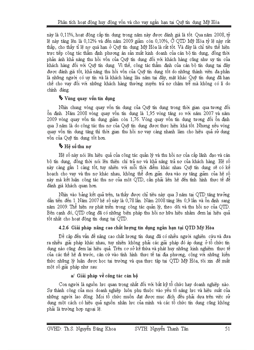 image for page Phân tích hoạt động huy động vốn và cho vay ngắn hạn tại quỹ tín dụng mỹ hòa