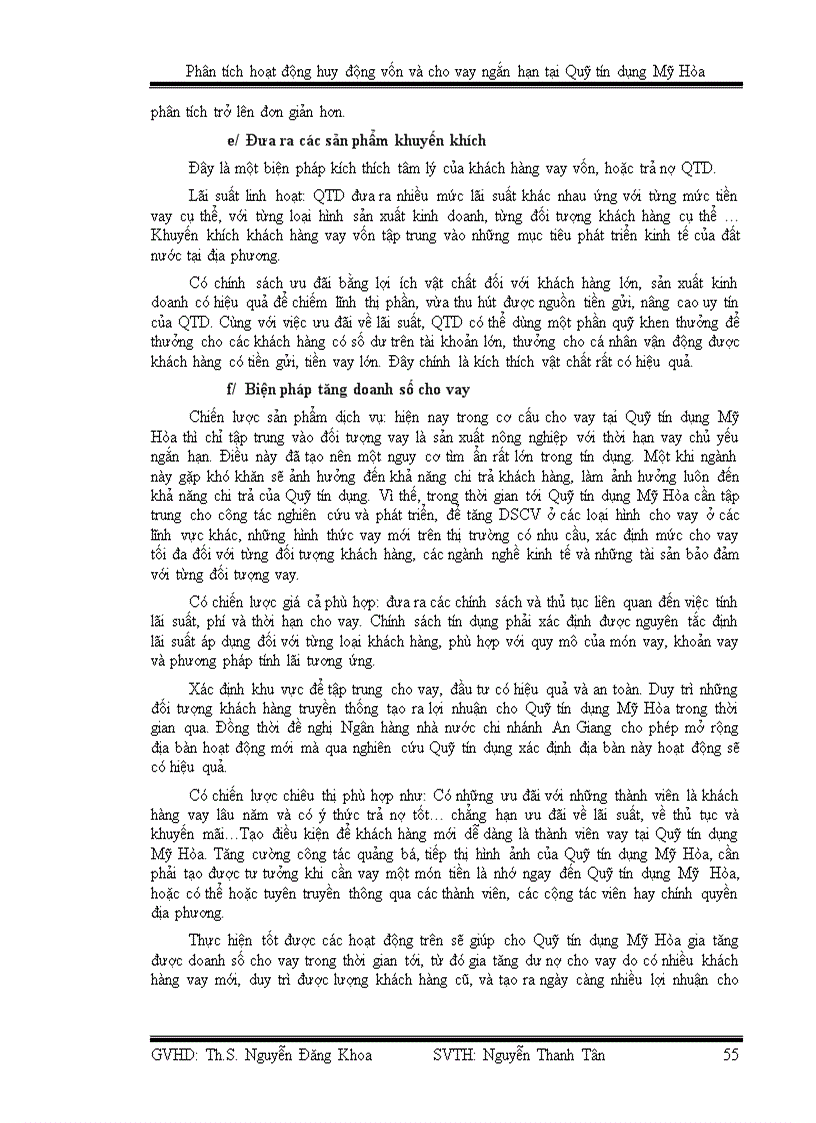 image for page Phân tích hoạt động huy động vốn và cho vay ngắn hạn tại quỹ tín dụng mỹ hòa