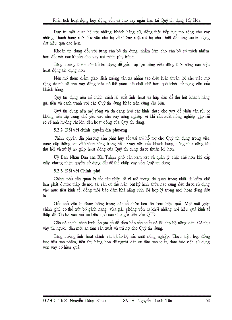 image for page Phân tích hoạt động huy động vốn và cho vay ngắn hạn tại quỹ tín dụng mỹ hòa