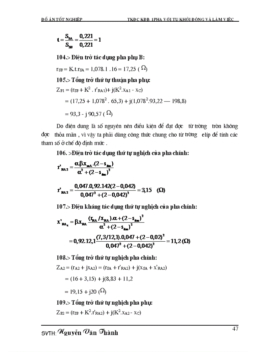 image for page Thiết kế động cơ không đồng bộ điện dung có tụ mở máy và tụ làm việc