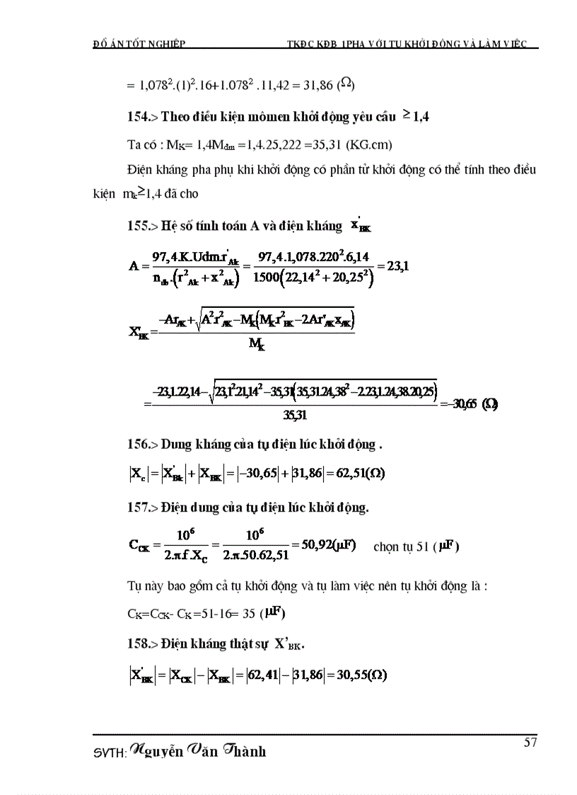image for page Thiết kế động cơ không đồng bộ điện dung có tụ mở máy và tụ làm việc