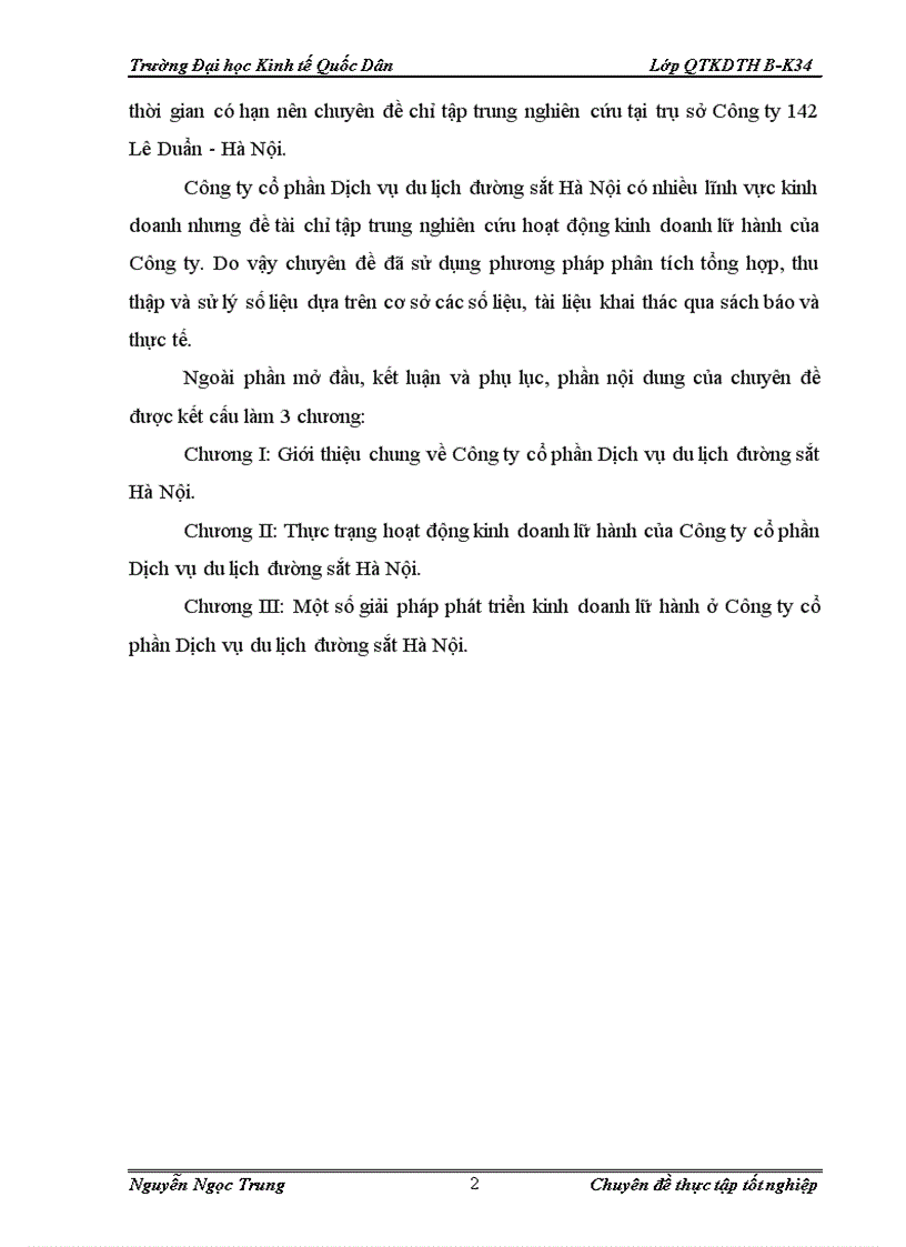 image for page Một số giải pháp phát triển kinh doanh lữ hành ở Công ty cổ phần Dịch vụ du lịch đường sắt Hà Nội