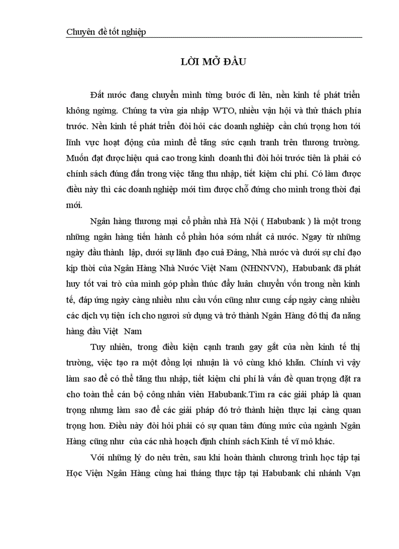 image for page Một số giải pháp nhằm tăng thu nhập tiết kiệm chi phí nâng cao kết quả kinh doanh tại Ngân hàng thương mại cổ phần nhà Hà Nội