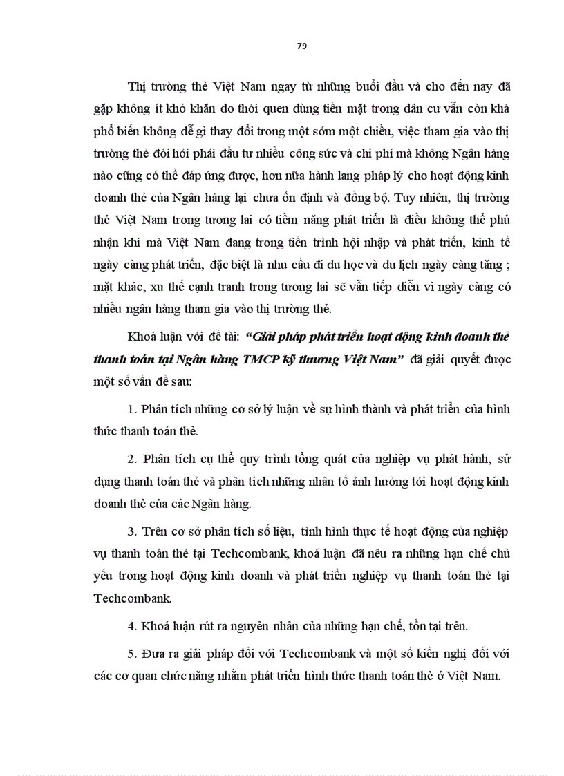 image for page Giải pháp phát triển hoạt động kinh doanh thẻ thanh toán tại Ngân hàng thương mại cổ phần Kỹ thương Việt Nam Techcombank