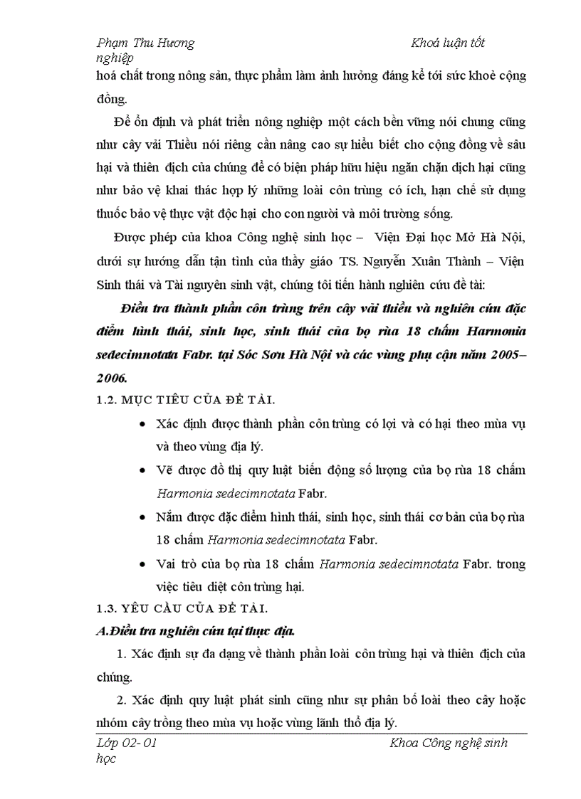 image for page Điều tra thành phần côn trùng trên cây vải thiều và nghiên cứu đặc điểm hình thái sinh học sinh thái của bọ rùa 18 chấm Harmonia sedecimnotata Fabr tại Sóc Sơn Hà Nội và các vùng phụ cận