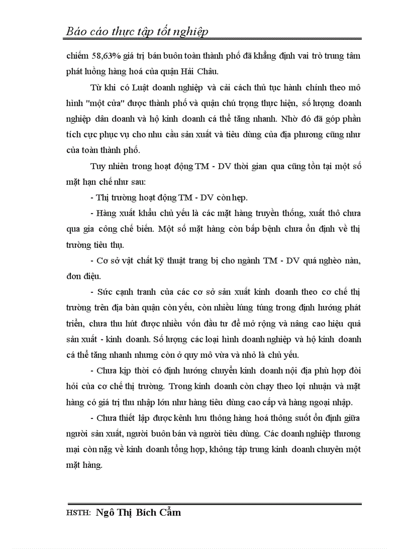 image for page Những biện pháp nhằm thực hiện kế hoạch phát triển thương mại dịch vụ của quận Hải Châu năm 2005