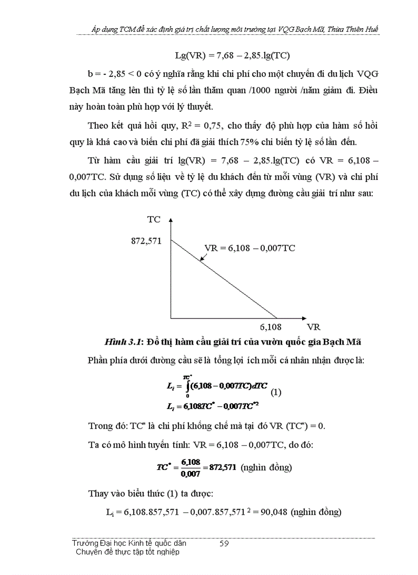 image for page Áp dụng phương pháp chi phí du lịch để xác định giá trị chất lượng môi trường tại vườn quốc gia Bạch Mã Thừa Thiên Huế