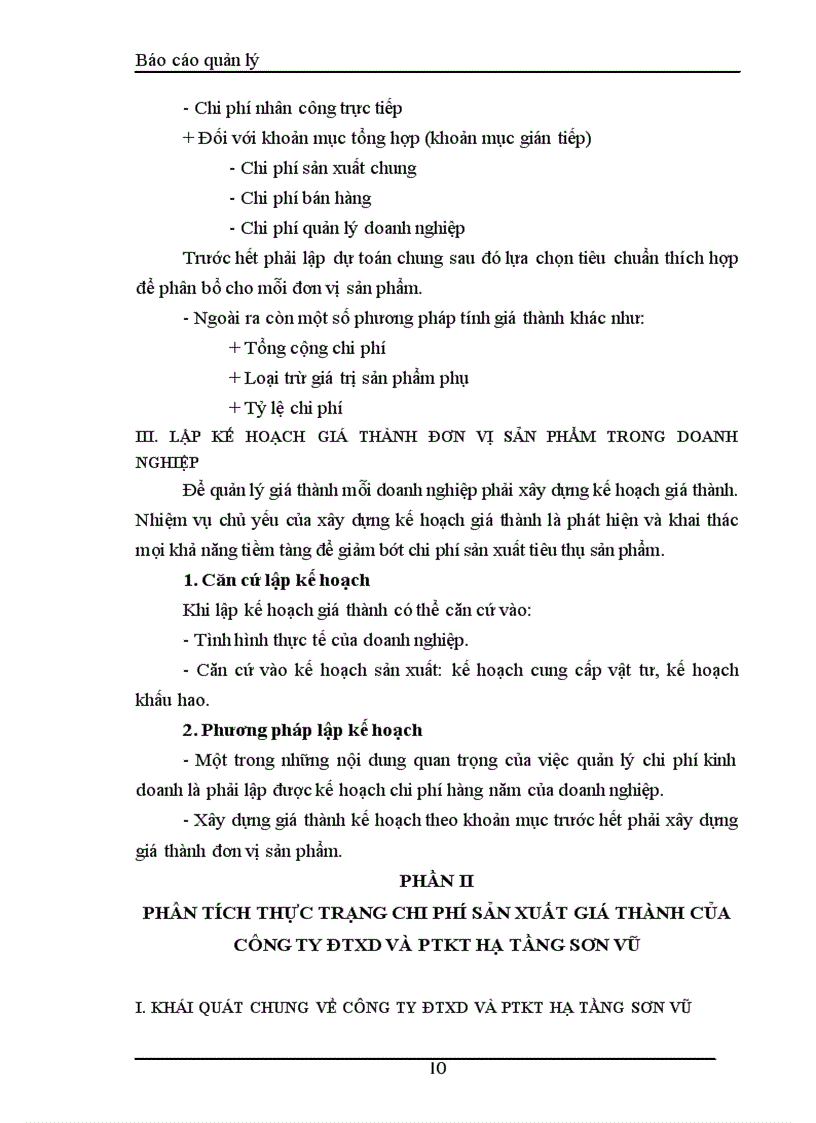 image for page Quản lý tài chính chi phí sản xuất và giá thành sản phẩm tại Công ty ĐTXD và PTKT hạ tầng Sơn Vũ