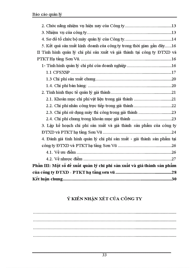 image for page Quản lý tài chính chi phí sản xuất và giá thành sản phẩm tại Công ty ĐTXD và PTKT hạ tầng Sơn Vũ