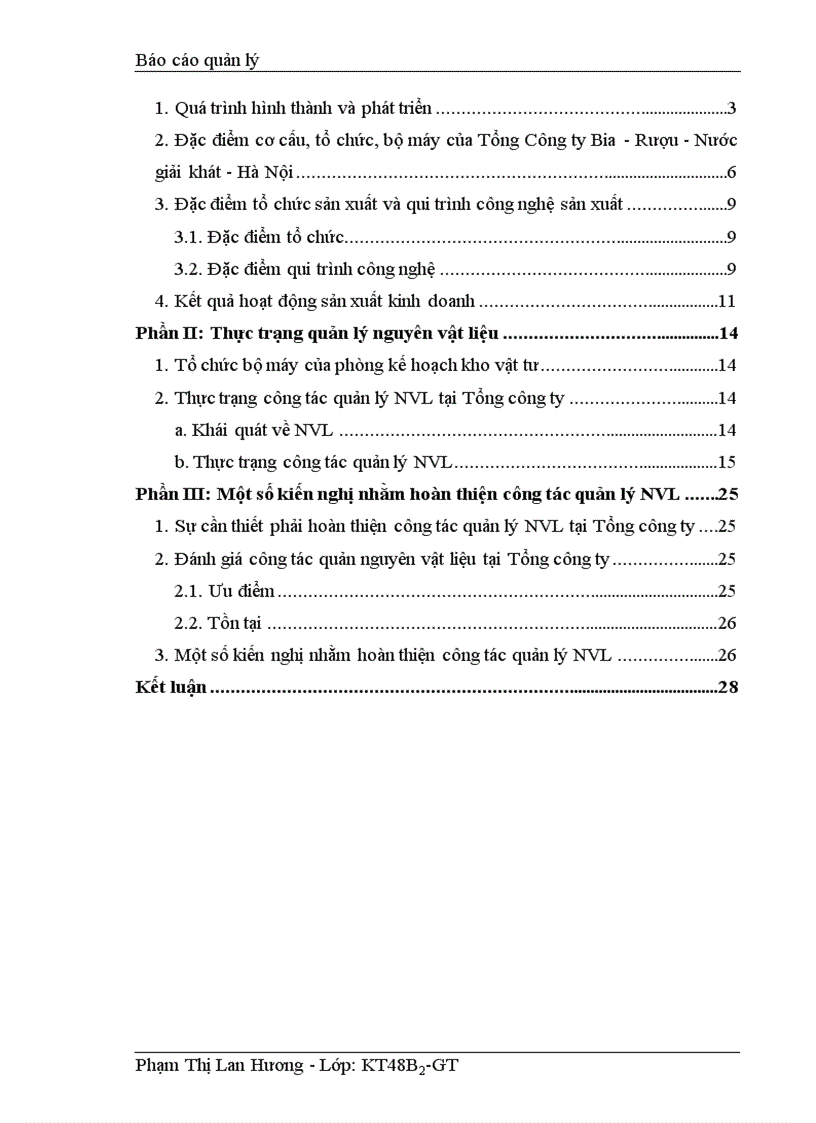 image for page Hoàn thiện công tác quản lý nguyên vật liệu tại Tổng Công ty Bia Rượu Nước giải khát Hà Nội