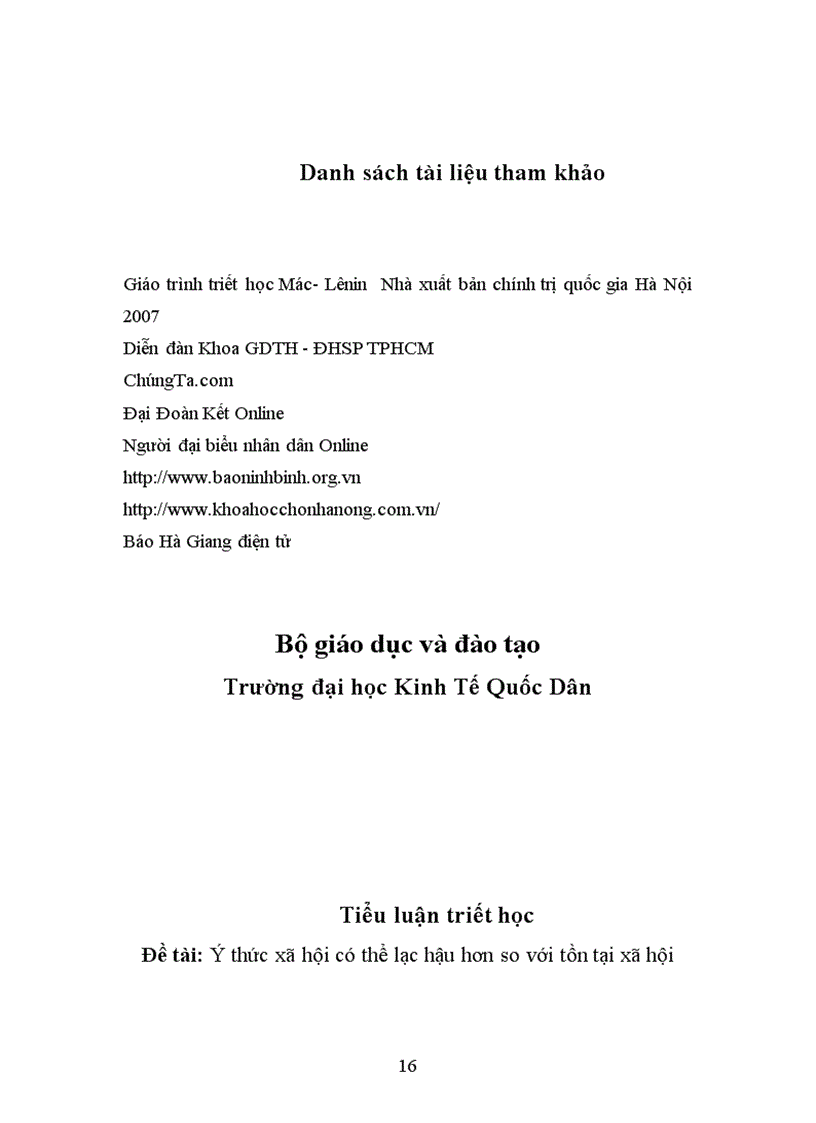 image for page Ýthức xã hội có thể lạc hậu hơn so với tồn tại xã hội